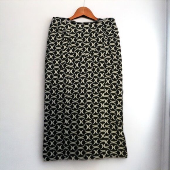 Diane Von Furstenberg Parisian Minimalist Academia Wool Blend Midi Pencil Skirt - Picture 2 of 7